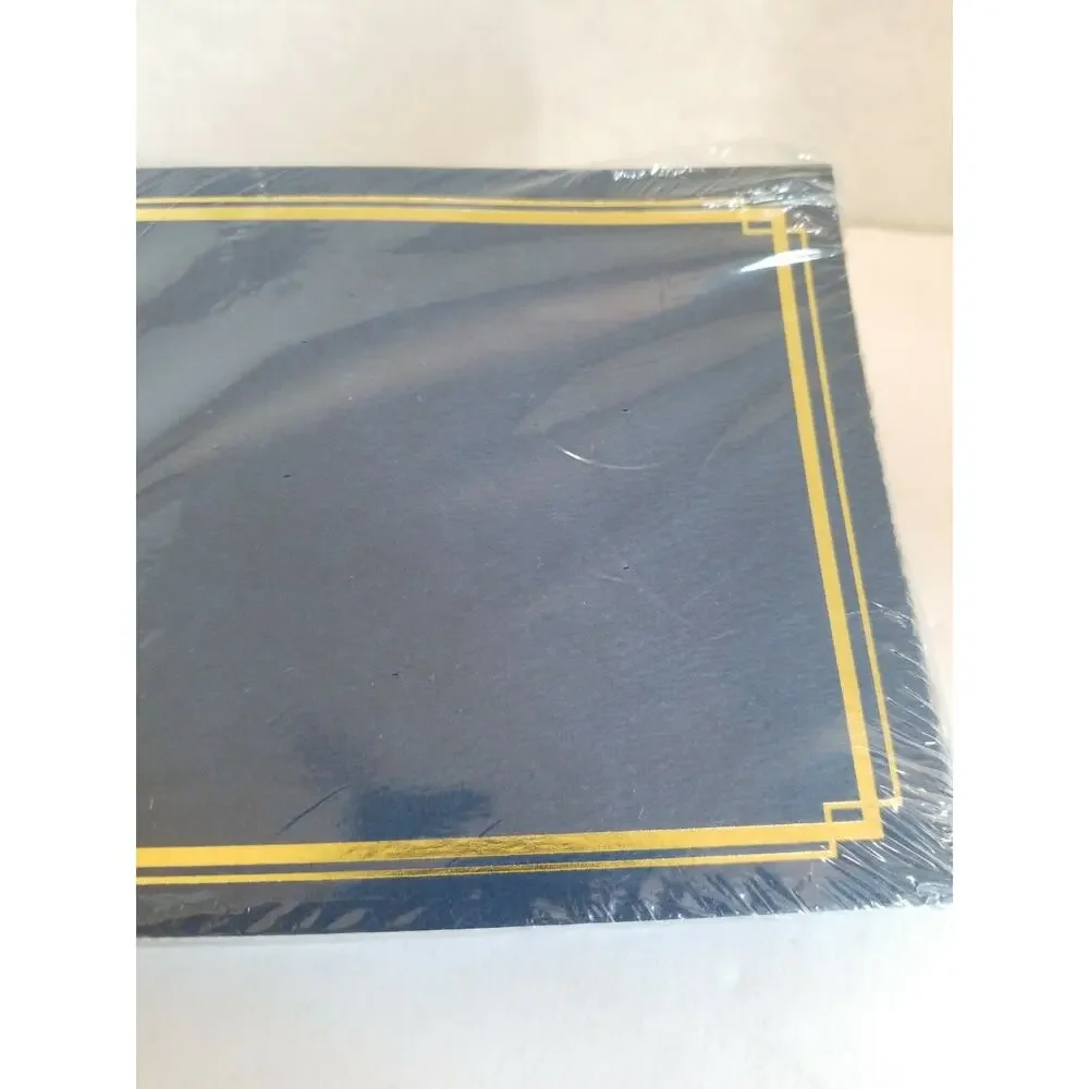 Gift Certificate Jacket Navy With Gold Foil Border Qty 25-Paperdirect KEG206BL